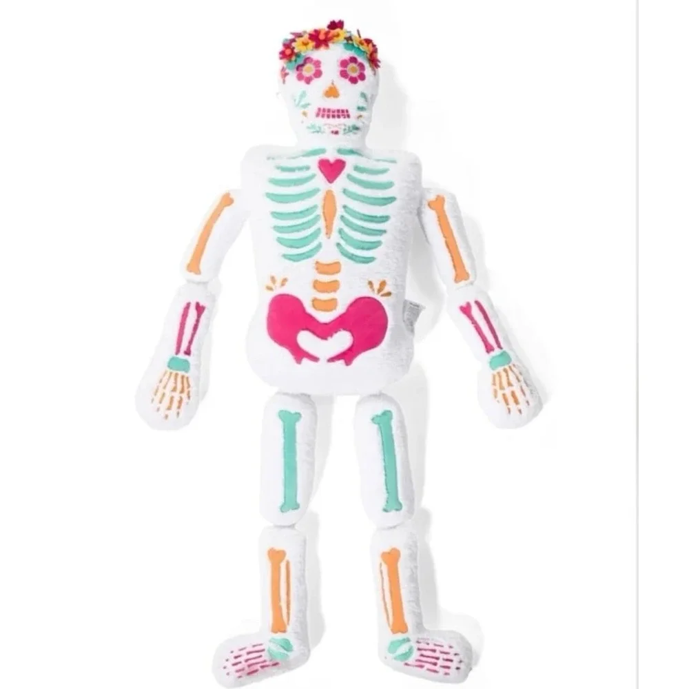 Dia de Los Muertos Sugar Skull Skeleton Large Figural Pillow Day of the Dead NEW